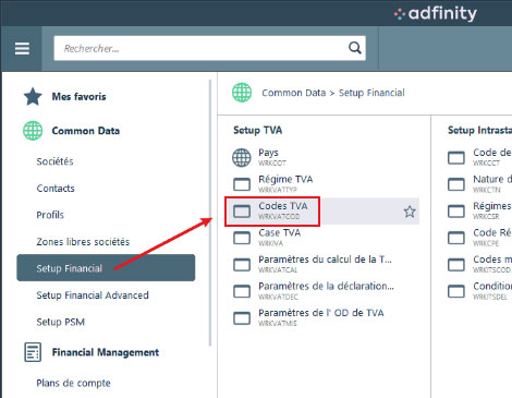 Ajouter code TVA Adfinity