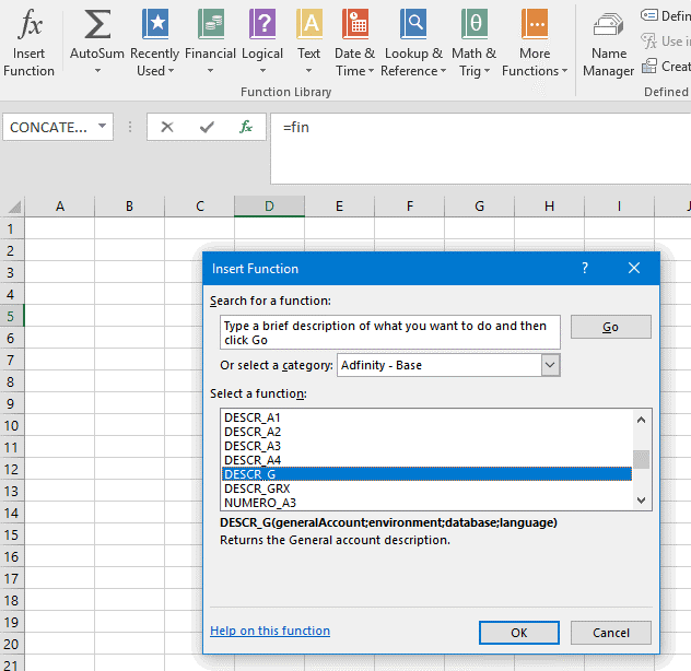 reporting excel accounting adfinity