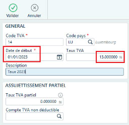 créer code TVA Adfinity
