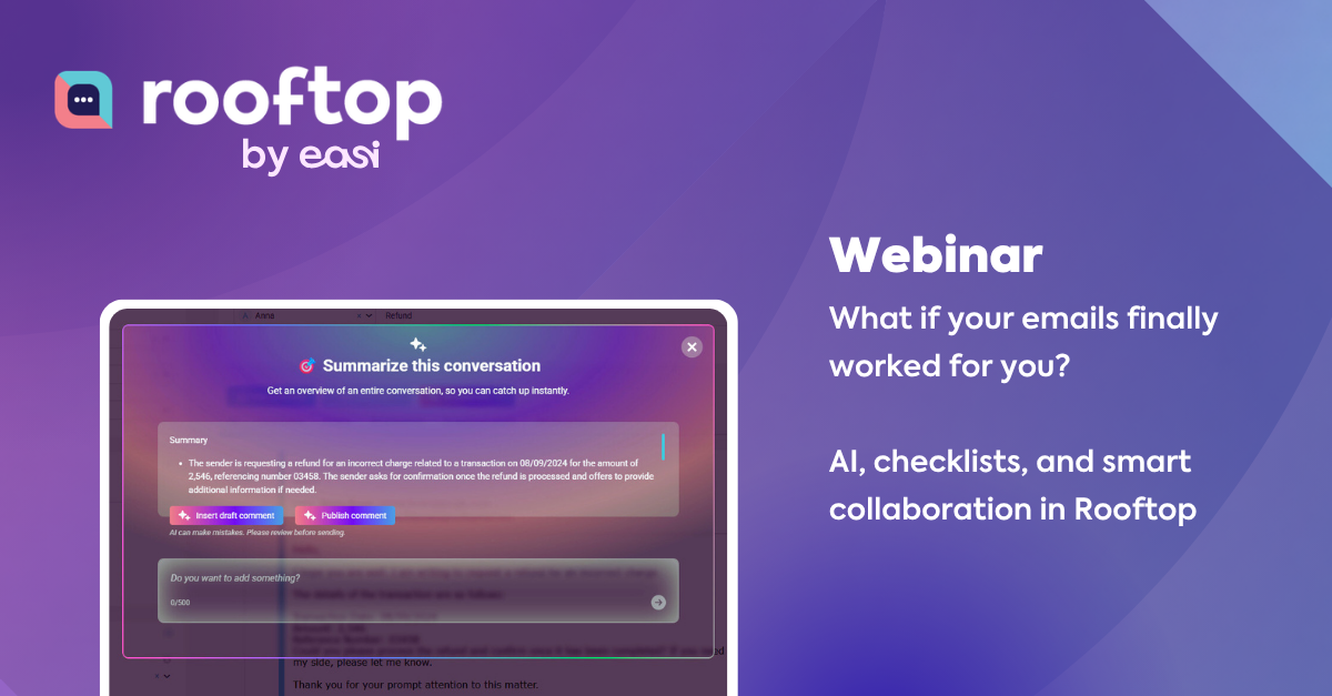 Rooftop Webinar: AI, checklists and collaboration
