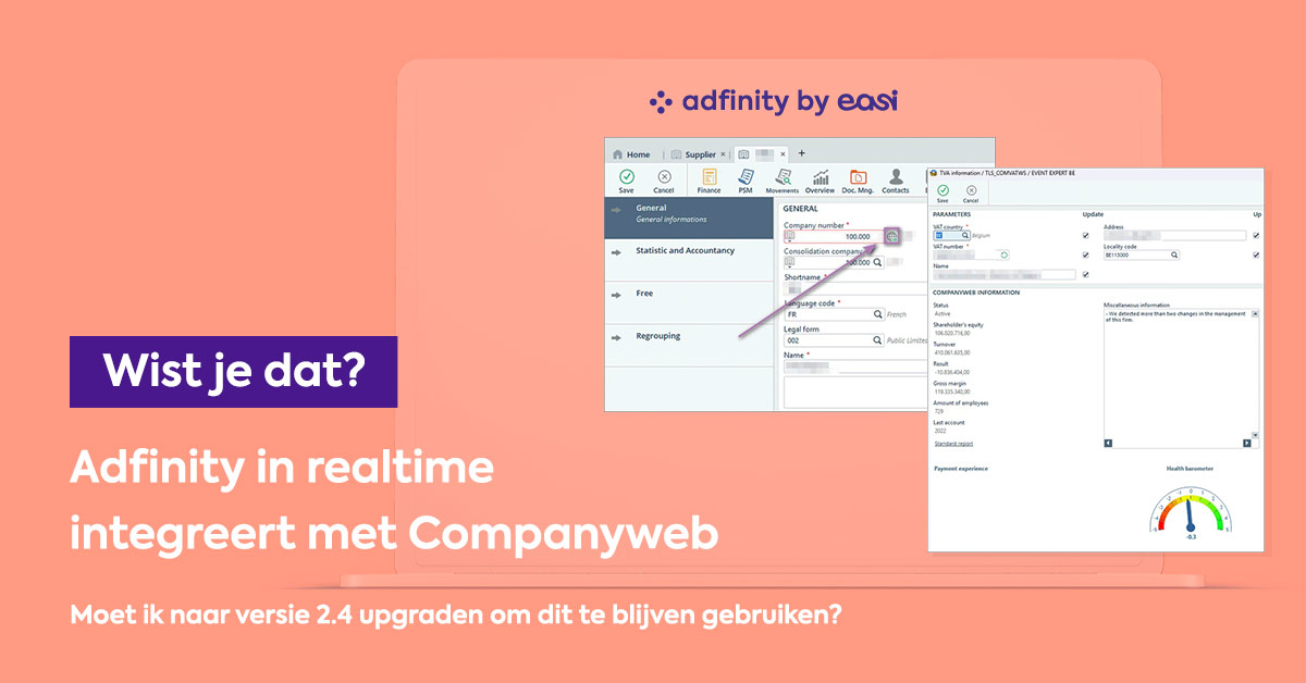 Wist u dat Adfinity in realtime integreert met Companyweb?